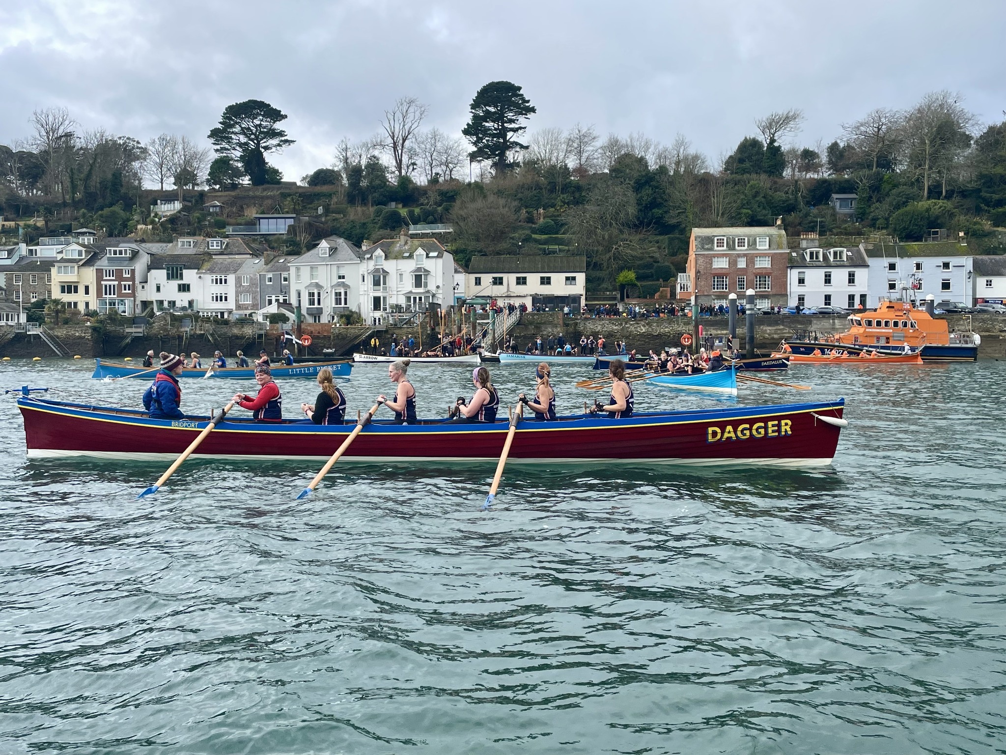 Gig rowing in Penzance harbour